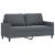 Set de canapele cu perne, 2 piese, gri închis, catifea GartenMobel Dekor