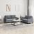Set de canapele cu perne, 2 piese, gri închis, catifea GartenMobel Dekor