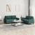 Set de canapele cu perne, 2 piese, verde închis, catifea GartenMobel Dekor