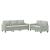 Set de canapele cu perne, 2 piese, gri deschis, catifea GartenMobel Dekor