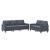 Set de canapele cu perne, 2 piese, gri închis, catifea GartenMobel Dekor