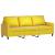 Set de canapele cu perne, 2 piese, galben, catifea GartenMobel Dekor