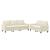 Set de canapele cu perne, 2 piese, crem, catifea GartenMobel Dekor