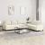 Set de canapele cu perne, 2 piese, crem, catifea GartenMobel Dekor