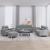 Set de canapele cu perne, 4 piese, gri deschis, textil GartenMobel Dekor