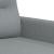 Set de canapele cu perne, 3 piese, gri deschis, textil GartenMobel Dekor