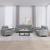 Set de canapele cu perne, 3 piese, gri deschis, textil GartenMobel Dekor