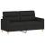 Set de canapele cu perne, 2 piese, negru, textil GartenMobel Dekor