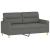 Set de canapele cu perne, 3 piese, gri închis, textil GartenMobel Dekor