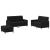 Set de canapele cu perne, 3 piese, negru, textil GartenMobel Dekor