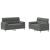 Set de canapele cu perne, 2 piese, gri închis, material textil GartenMobel Dekor