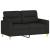 Set de canapele cu perne, 2 piese, negru, material textil GartenMobel Dekor
