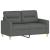 Set de canapele cu perne, 3 piese, gri închis, textil GartenMobel Dekor