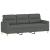 Set de canapele cu perne, 3 piese, gri închis, textil GartenMobel Dekor