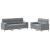 Set de canapele cu perne, 2 piese, gri deschis, material textil GartenMobel Dekor