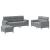 Set de canapele cu perne, 3 piese, gri deschis, textil GartenMobel Dekor