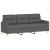 Set de canapele cu perne, 3 piese, gri închis, textil GartenMobel Dekor