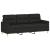 Set de canapele cu perne, 3 piese, negru, textil GartenMobel Dekor