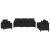 Set de canapele cu perne, 3 piese, negru, textil GartenMobel Dekor