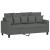 Set de canapele cu perne, 2 piese, gri închis, textil GartenMobel Dekor