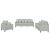 Set de canapele cu perne, 3 piese, gri deschis, catifea GartenMobel Dekor