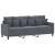Set de canapele cu perne, 4 piese, gri închis, catifea GartenMobel Dekor