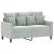 Set de canapele cu perne, 2 piese, gri deschis, catifea GartenMobel Dekor