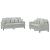 Set de canapele cu perne, 2 piese, gri deschis, catifea GartenMobel Dekor