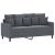 Set de canapele cu perne, 2 piese, gri închis, catifea GartenMobel Dekor