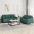 Set de canapele cu perne, 2 piese, verde închis, catifea GartenMobel Dekor