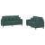 Set de canapele cu perne, 2 piese, verde închis, catifea GartenMobel Dekor