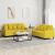 Set de canapele cu perne, 2 piese, galben, catifea GartenMobel Dekor