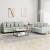 Set de canapele cu perne, 2 piese, gri deschis, catifea GartenMobel Dekor