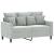 Set de canapele cu perne, 2 piese, gri deschis, catifea GartenMobel Dekor