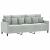 Set de canapele cu perne, 2 piese, gri deschis, catifea GartenMobel Dekor