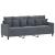 Set de canapele cu perne, 2 piese, gri închis, catifea GartenMobel Dekor
