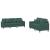 Set de canapele cu perne, 2 piese, verde închis, catifea GartenMobel Dekor