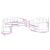 Set de canapele cu perne, 3 piese, gri deschis, catifea GartenMobel Dekor