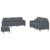 Set de canapele cu perne, 3 piese, gri închis, catifea GartenMobel Dekor