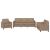 Set de canapele cu perne, 3 piese, cappuccino, piele ecologică GartenMobel Dekor