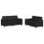 Set de canapele cu perne, 2 piese, negru, piele ecologică GartenMobel Dekor