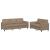 Set de canapele cu perne, 2 piese, cappuccino, piele ecologică GartenMobel Dekor