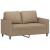 Set de canapele cu perne, 2 piese, cappuccino, piele ecologică GartenMobel Dekor