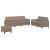 Set de canapele cu perne, 3 piese, cappuccino, piele ecologică GartenMobel Dekor