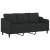 Set de canapele cu perne, 3 piese, negru, textil GartenMobel Dekor