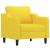 Set de canapele cu perne, 3 piese, galben deschis, textil GartenMobel Dekor