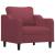Set canapea cu perne, 3 piese, roșu vin, material textil GartenMobel Dekor