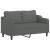 Set de canapele cu perne, 2 piese, gri închis, textil GartenMobel Dekor