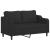 Set de canapele cu perne, 2 piese, negru, textil GartenMobel Dekor