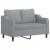 Set de canapele cu perne, 2 piese, gri deschis, textil GartenMobel Dekor